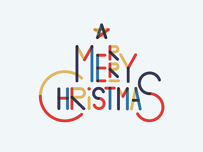 Merry Christmas greeting illustrator merry christmas type typography vector