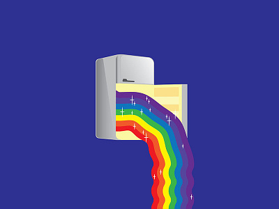 Just because art fridge fun illustration lol rainbow vector