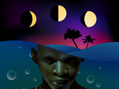 Moonlight academy awards hollywood illustration moonlight oscars poster