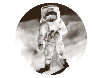 Moon Man astronaut illustration kworq moon