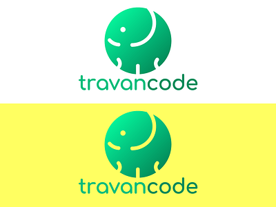 Travancode - Logo Design adobe illustrator animal app branding clean company design elephant flat graphic design identity illustration illustrator logo minimal simple social media start up tech vector