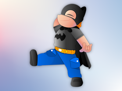 The Batman batman cartoon character design cute dark knight dc dc comics digital dream fan art happy illustration illustrator kid superhero kids kids illustration superhero superheroes the batman
