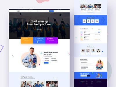 E-learning website by Estiak Hossain on Dribbble