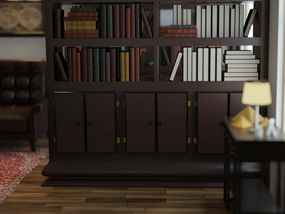 Daylight Home library blender isometric librarydesign