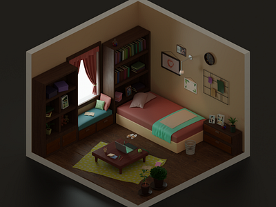 Cartoonish style room