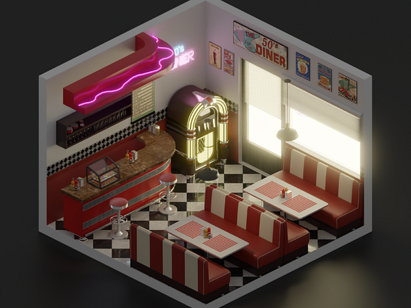 Isometric Diner designs, themes, templates and downloadable graphic ...