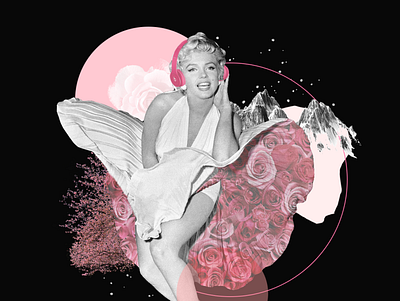 Beats by Marilyn Monroe art design graphic art graphicdesign marilyn monroe marilynmonroe photoshop pink