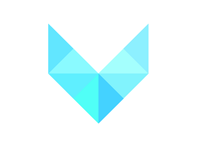 V blue branding geometric geometry imprint ios logo v