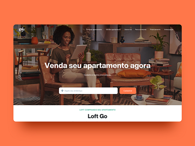 Loft | Seller onboarding page brazil design orange real estate realestate ui