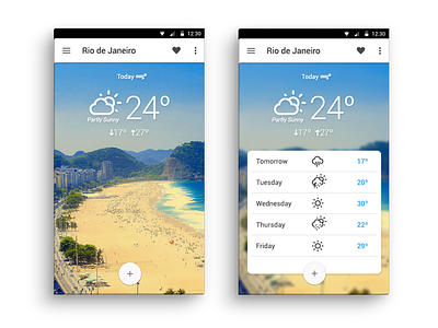 Weather app android brazil google guideline interface ui ux