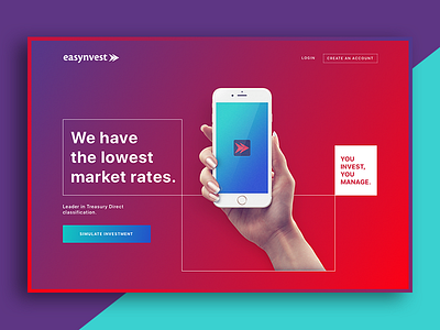 Landing page | Daily UI #003 art direction easynvest interface investment uidesign user visual design