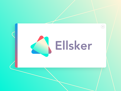 Ellsker | Logo branding design gradient logo network social