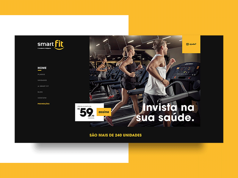 Smart Fit | Home black brazi gym page site