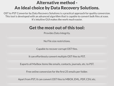 OST To PST Conveter - We Suggest With Pride!