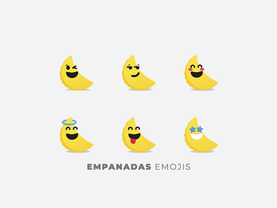 Empanas Emojis No.1 angel emoji empanadas flirtatious flushed icon illustration language star yellow