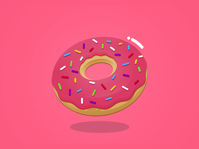 Donut Illustration coreldraw donut donuts dribbble illustration photoshop pink