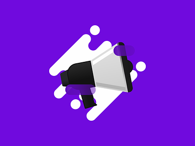 Megaphone Icon coreldraw icon megaphone purple ui vector