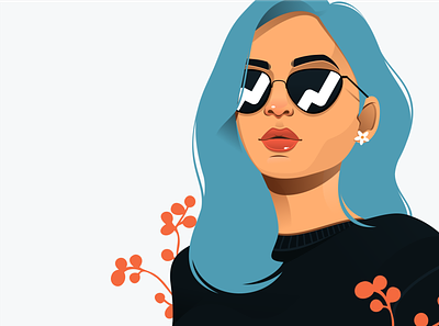 Illustrated Girl No.1 coreldraw fashion fashion app girl illustration nature portrait vector vectorart women