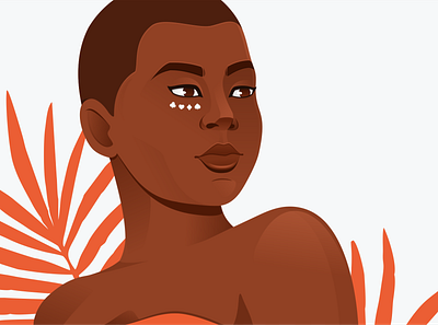 Illustrated Girls No.6 afro coreldraw girl illustration vector illustration woman illustration