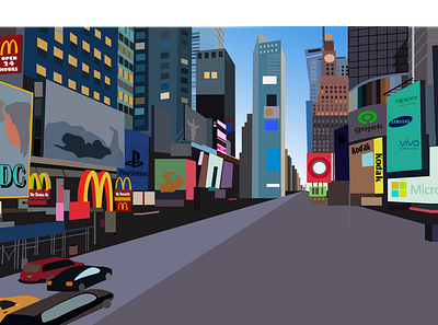 city animation flat illustration simple vektor