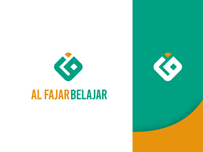 Logo for Al Fajar Belajar brand brand identity branding clean corporation creative design foundation green illustration logo modern school simple ui ux vector white yellow