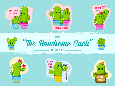 Cactus Sticker Set