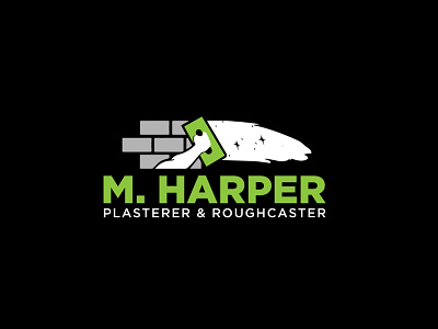 M.Harper Plasterer & Roughcaster Logo Design branding creative logo design logo logo design logotype typography vector