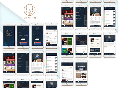 LIT WITHIN app design icon illustration ui