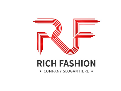 Rich Fashion branding digitalart fashion flatlogo minimalist logo rich rich design rich fashion logo typography