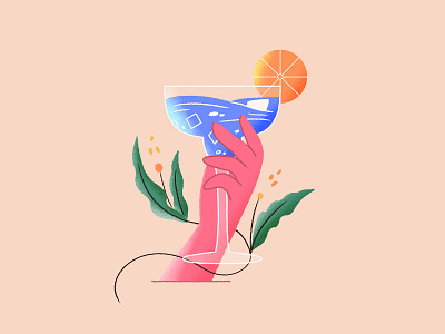 Cocktail cocktail design illustration illustrator summer visual art