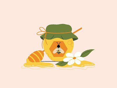 Honeybee bee design honey honeybee illustration illustrator photoshop still life visual art