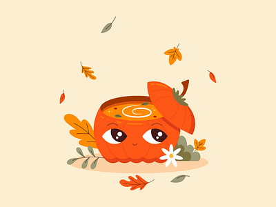 Pumkin Soup autumn autumn vibe design food illustration illustrator pumpkin pumpkin soup soup visual art