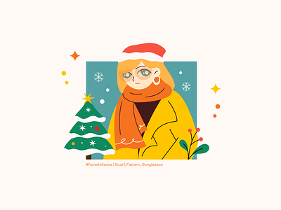The Winter Chic character character design cold design illustration illustrator lady outfit scarf snow visual art winter winter jacket woman