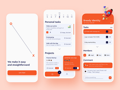 Task Manager — Mobile App animation conceptwork design e commerce graphic design interface interfaces task task manager typography ui uidesigners ux uxdesigners uxui uxuidesign