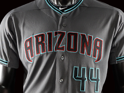 2016 Arizona Diamondbacks Road Alternate Uniform arizona baseball d backs diamondbacks numberset pattern wordmark