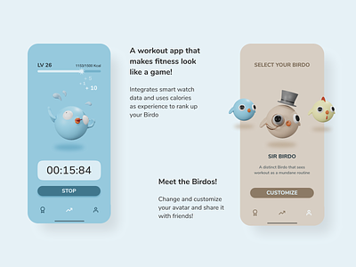 Gamified workout app concept [part 2] 3d app design figma flat illustration iphone minimal ui ux