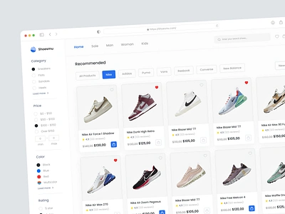 Shoesmu - Ecommerce Dashboard dashboard e commerce ecommerce footwear marketplace nike online shop online store shoes shoes app shop shopify shopify store shopping sneakers store ui ui design website