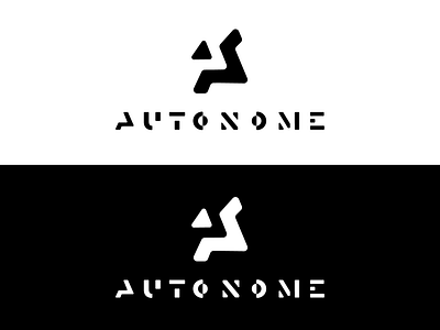 "Autonome" Logo black white black and white blackandwhite branding car logo dailylogo dailylogochallenge design flat graphic design illustrator logo logomark