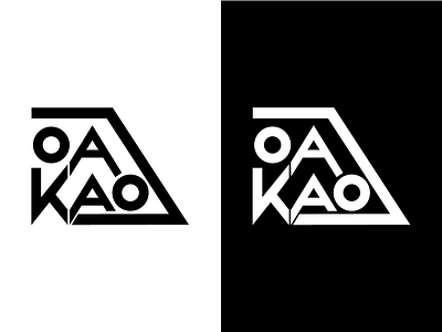 "OAKAO" wordmark black white black and white blackandwhite branding clothing brand dailylogochallenge design fashion brand flat graphic design illustrator logo wordmark