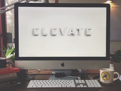 AIGA 'Elevate' Wordmark aiga cut paper handmade lettering typography wordmark