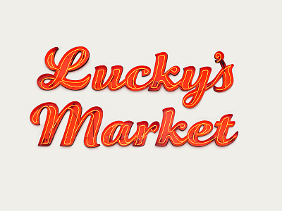 Lucky's Market Wordmark / Neon