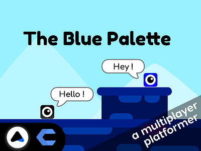 Thumbnail for my game - The Blue Palette / Multiplayer air blue design flat illustration multiplayer palette platform design scratch vector