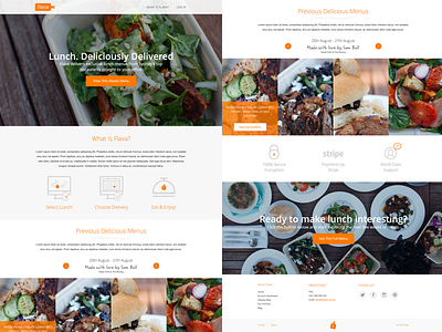 Flava - Lunch Delivery Service app application buttons design desktop layout menu startup ui user experience user interface ux