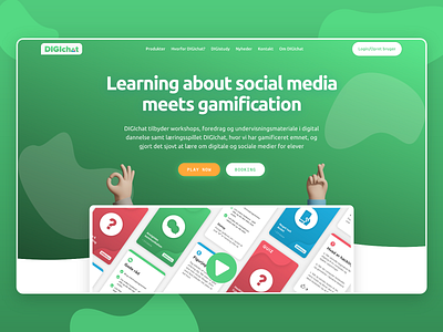 Digichat - Landing Page Design branding design games gaming graphic design ui ux web web design
