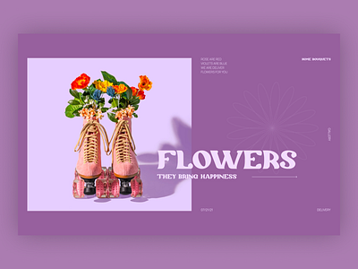 Flower delivery concept concept figma typography ui web design website