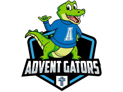 Advent School Gator Mascot Design