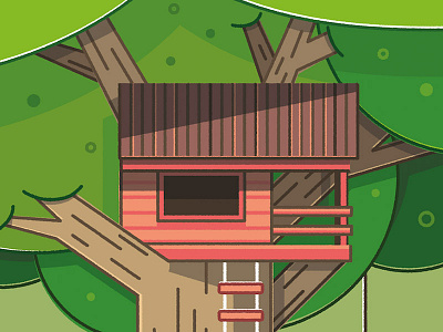 The generic treehouse den fort house ladder shed tree treehouse wood