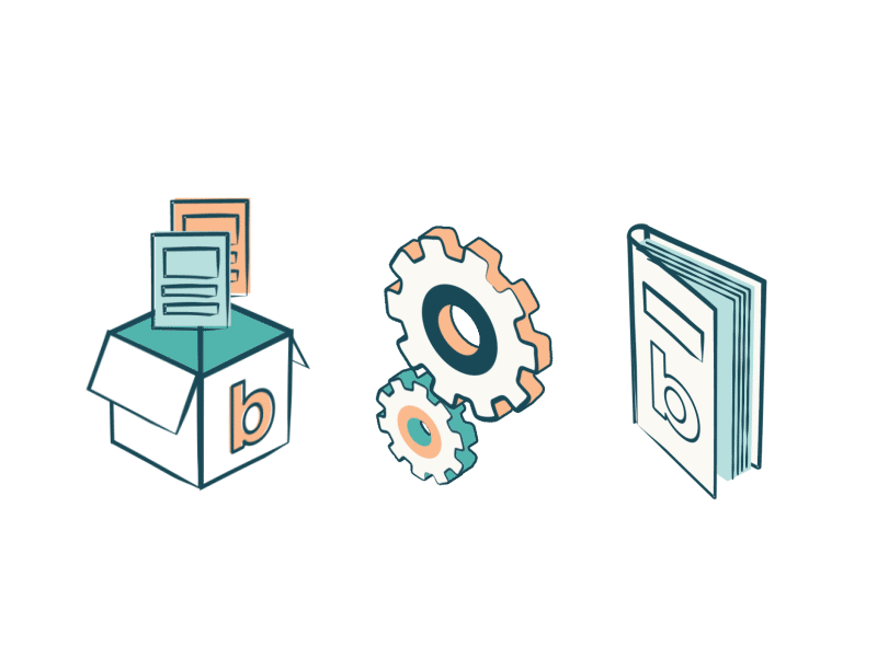 sketchy icons animated book box cogs gif icons loop paper