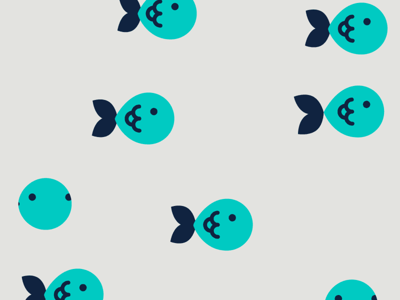 Simple fish animation fish gif loop sea swimming turn