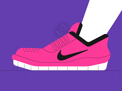 Nike Sneakers clean illustration line nike shoes sneakers trainers vector